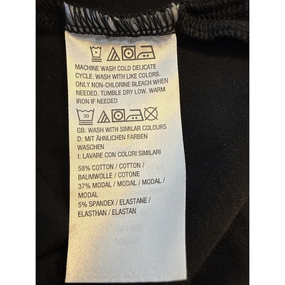 Issac Mizrahi Live! Black Shortsleeve Tip Women's Size 2X Blouse, Buttons On Bac - Picture 8 of 9